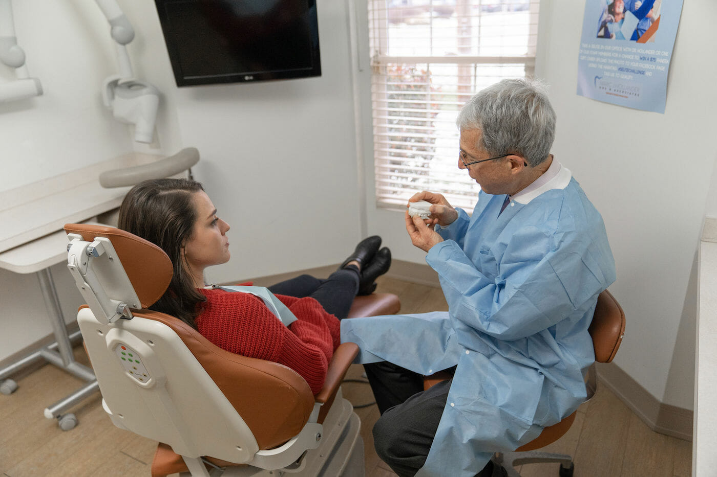 Dr. Hollander with patient